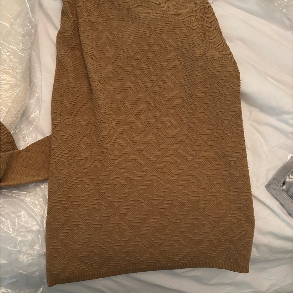 Brown Textured Skirt